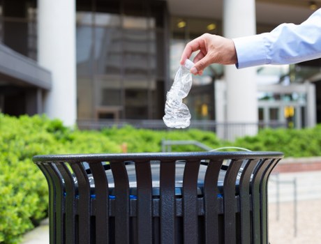 Business professionals managing waste in an office environment in Grays